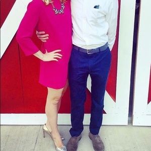 Leith hot pink shift dress, M